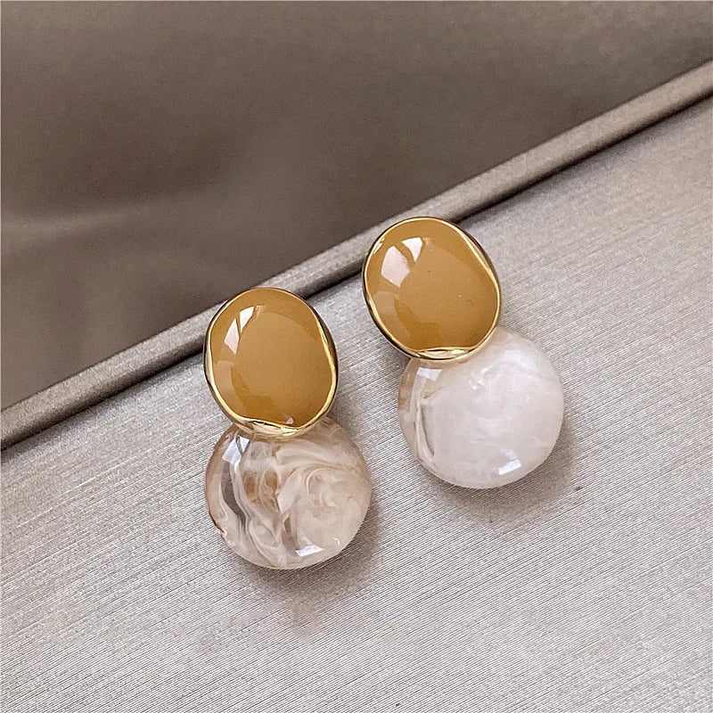 Zattora Verona Coffee Earrings - Premium Geometric Design