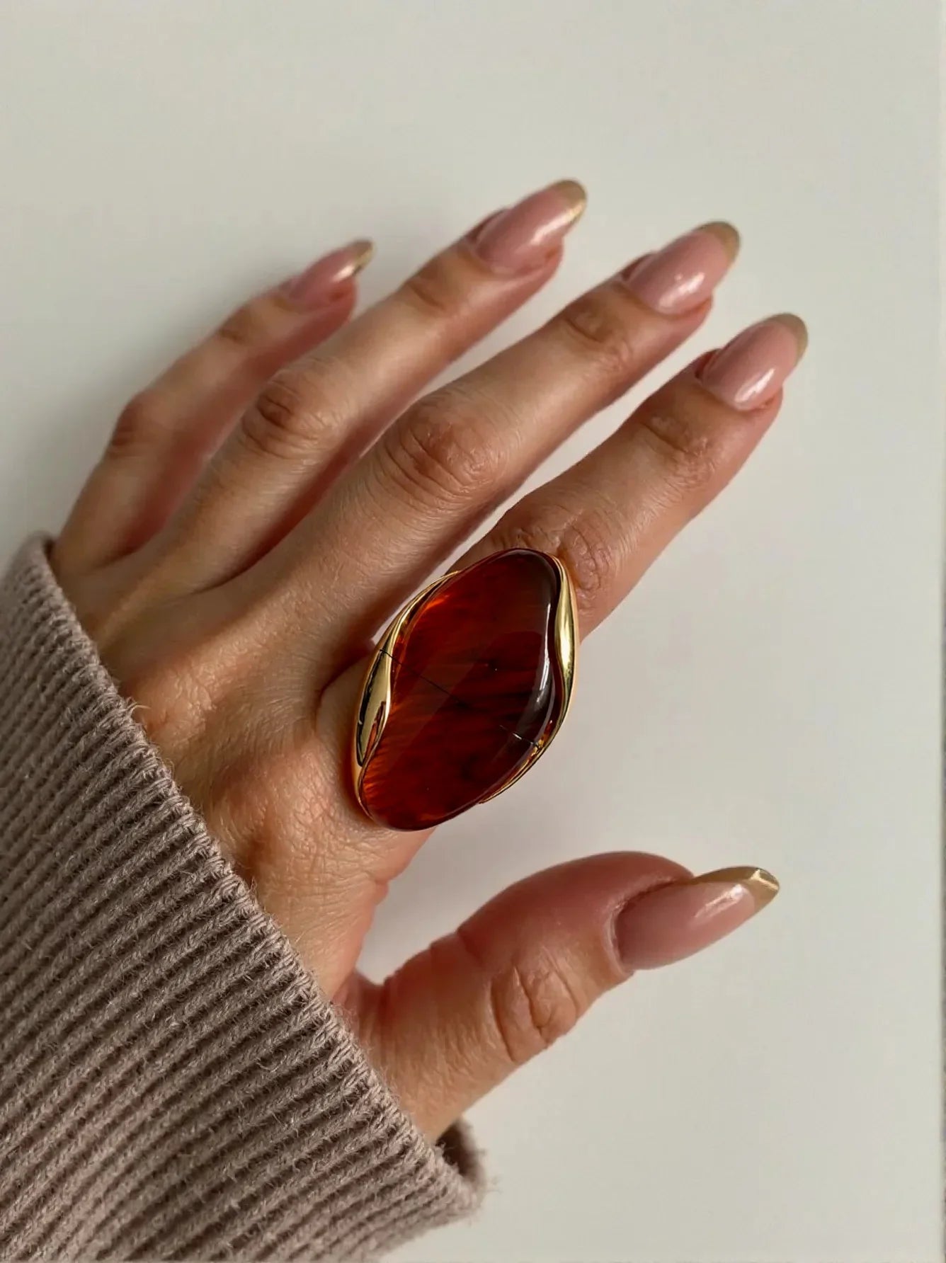 Anillo Aurena Piedra Orgánica