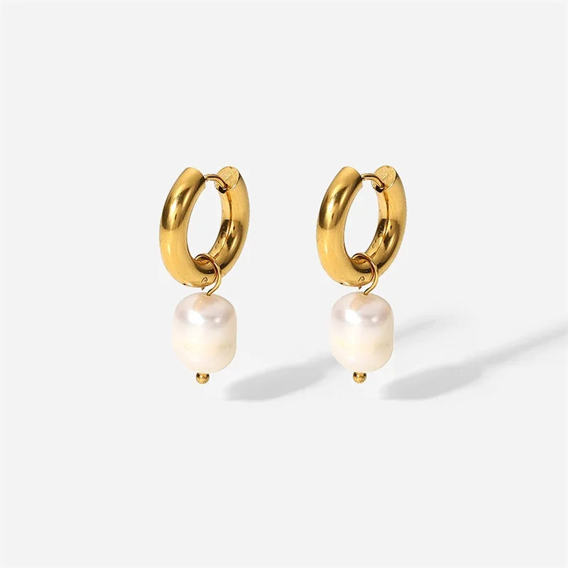 Pendientes Perla Dourée | Perla de agua dulce