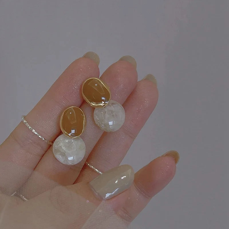 Zattora Verona Coffee Earrings - Premium Geometric Design