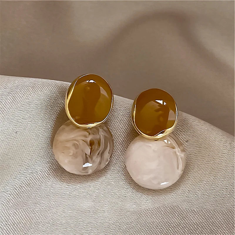Zattora Verona Coffee Earrings - Premium Geometric Design