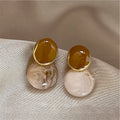 Zattora Verona Coffee Earrings - Premium Geometric Design