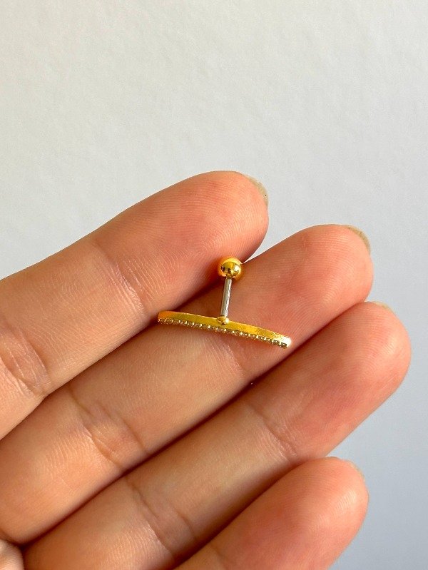 Oferta pasante hélice cartílago línea curva estrás (2 PARES) (2 UN)