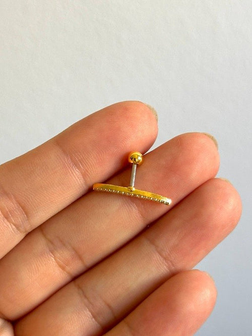 Oferta pasante hélice cartílago línea curva estrás (2 PARES) (2 UN)